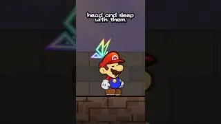 Paper Mario's sleeping animation is kind of adorable