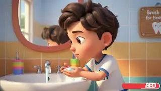 cute Ayaan is teaching how to brush every day