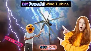 How to make 🔥⚡Powerful Wind Turbine for home 😱 | DIY | WIND TURBINE | Generator | How to make ...