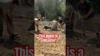 Земляные работы &mdash; это просто ад!!🔥 Здесь полный бардак!! Бульдозер CAT D3 и мини-экскаватор CAT 2...