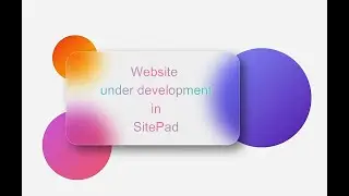Website under development in SitePad