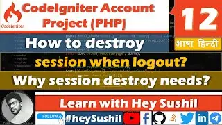 How to Logout session destroy dashboard validate in Codeigniter Account Project