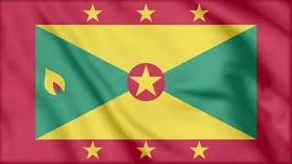 GRENADA FLAG WAVING WITH ANTHEM RELAXING VIDEOS