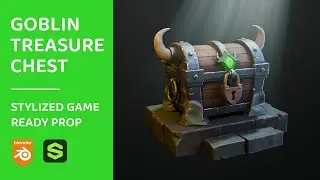 Goblin Treasure Chest &mdash; Stylized Game Ready Prop | 3D Turntable