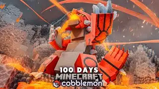 I Spent 100 Days on a Volcanic Island in Pok&eacute;mon Minecraft VS. my Rival! (Duos Cobblemon)