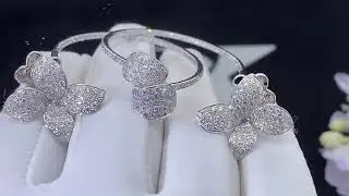 daikun jewelry pasquale bruni petit garden earrings in 18k white gold medium flower 15441b