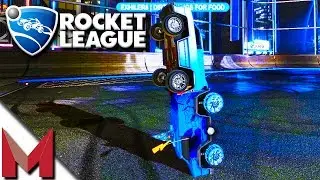 WORLD RECORD 44 SECOND VERTICAL CAR STACKING! -=- ROCKET LEAGUE GAMEPLAY -=- Ep166