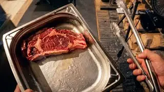 LIVE Open Flame Steak Kitchen 🔥 | Real Fire Grilling POV in a French Restaurant &mdash; ASMR Ambience