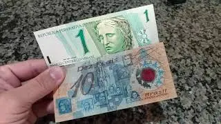 C&Eacute;DULAS DO BRASIL - 1 REAL BEIJA-FLOR E 10 REAIS PL&Aacute;STICO 500 ANOS DE DESCOBRIMENTO DO BRASIL