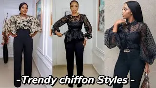 ttStunning Organza Blouse Styles:A fashion must have