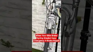 When Your Bike Brake Spring Breaks! Easy Emergency V-Brake Repair 🚲🔧