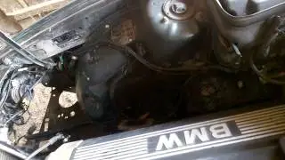 BMW M50 open header flames