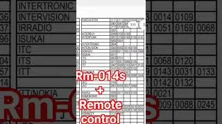 rm014s+ remote codes
