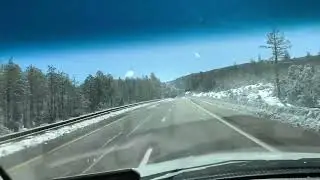 Cruising to Payson, Arizona we get snow up here&hellip;