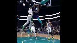 Jaylen Brown MONSTER DUNK over Miles Bridges