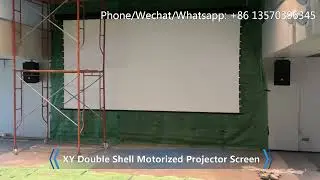 XY Double Shell Ropewalker Tab-Tension Motorized Projector Screen