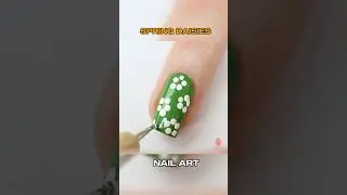 SPRING DAISIES NAIL ART TUTORIAL #spring #daisies #nailart #tutorial #creative #design #shorts