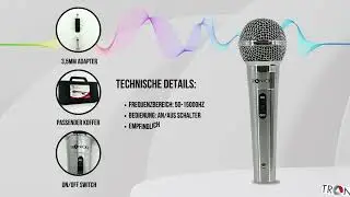 TronicXL Dynamisches Mikrofon TR-MIC45C mit 3,5mm / 6,35mm Klinkenstecker
