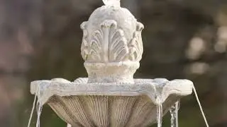 Fleur Stone Effect Classic 3 Tier Large Outdoor LED Water Fountain