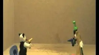 panda vs alien