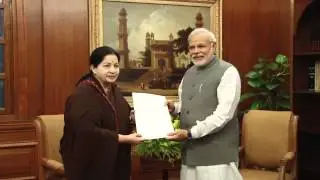 Tamil Nadu CM J Jayalalithaa meets PM Narendra Modi on 3rd June.