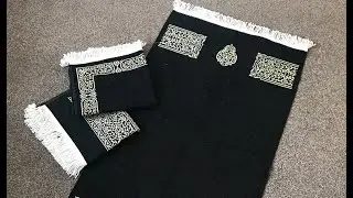 Kaaba Patterned High-Quality Prayer Pug | Prayer Mat, Made in Turkey, Size 125 x 67 CM