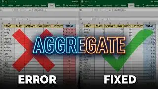Excel Aggregate formula ll Aggregate formula in Excel in Hindi ll Excel new formula complete video
