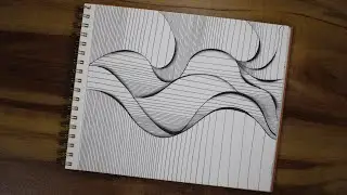 Full Tutorial | Relaxing Line Art 🗓️ Day 103 | Inky Canvas Palette