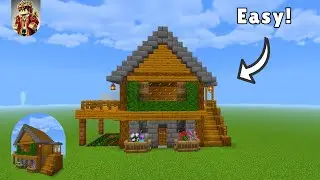 Minecraft: How to Build a Ultimate Oak Wooden Starter House Tutorial | Easy Build 🏠