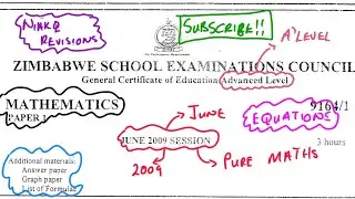 Математика уровня A, J2009, ZIMSEC, вопросы по координатной геометрии.