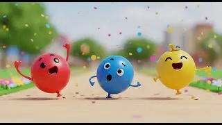 Three Little Toy Balloons Pop Pop Pop | Fun Colors & Counting Song for Kids