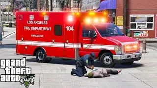GTA 5 Play As A Paramedic Mod 40 | LAFD Rescue EMS Ambulance With ELS | Forget Your Shoes!