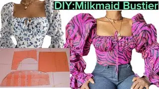 How to Draft a Milkmaid Top Pattern|Milkmaid Bustier#milkmaid #sewing