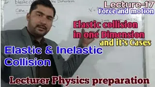 Elastic & Inelastic collision in Hindi || Elastic collision in one dimension and it's cases