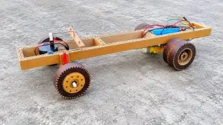I Made a Cardboard 6 Wheelers RC Chassis 