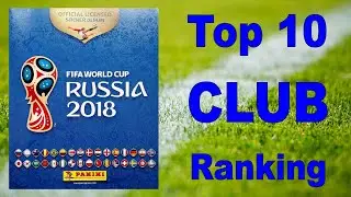 Top 10 CLUB Ranking - Most stickers in Panini World Cup Album 