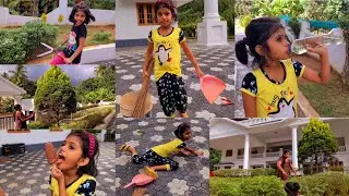 Gardenലെ ചെടികൾ മുഴുവൻ വെട്ടൽ തിരക്കിലാണ് #Tiyakutty #XmassTree വെട്ടി #IcecreamCornപോലെയാക്കി ഞങ്ങൾ