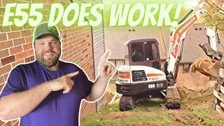 Our E55 bobcat mini excavator is a beast!