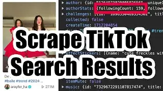No-Code TikTok API Search Results Scraping with HAR Files