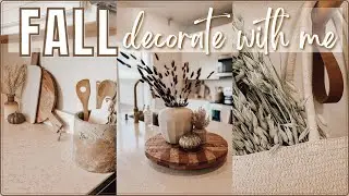🍂 FALL 2022 DECORATE WITH ME! // cozy fall decorating ideas // kitchen + bathroom + entryway