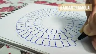 Easy Mandala Drawing for Beginners | Step-by-Step Tutorial | Simple Mandala Art @radiantramola 