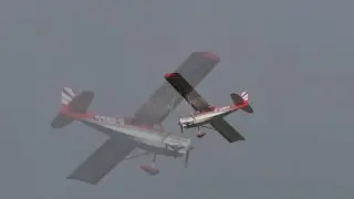 Airplane taking off at Donzdorf Messelberg Airstrip. Part. 528