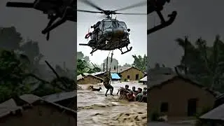 Brutal Flood Rescue in Village 😱  #Trending #youtubeshorts