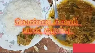 அசத்தலான ருசி, வெண்டைக்காய் தேங்காய் பால் kuzhampu#ventaikai coconut milk curry#recipe #chennai