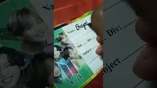 Writing my name on BTS sticker...