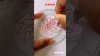 simple spirograph design ❤️ #satisfying #art #trending #spirograph #shorts