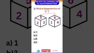 Dice Reasoning Hindi | Opposite Face of 3 | Dice Trick for SSC RRB JE #shorts   #dicereasoning