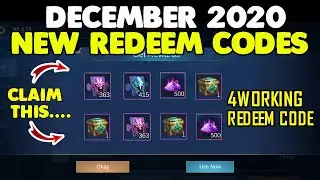 NEW 4 REDEEM CODES IN MOBILE LEGENDS | DECEMBER 2020 | REDEEM NOW (WITH PROOF) || MLBB