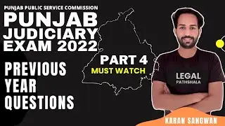 Punjab Judiciary Previous year Questions | Civil Judge cum Judicial Magistrate | Karan Sangwan | 4