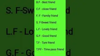 Best friend full form👫 ... #shorts  #bf#youtubeshorts #gf #viral #love #bestfriend #shorts #viral
